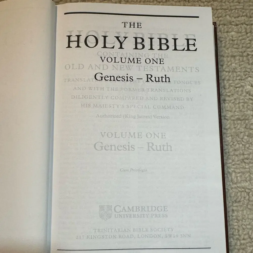 Large Print KJV Holy Bible Vol 1 Genesis To Ruth Cambridge University Press